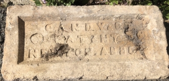 Brick with Candy & Co. Patent. Newton Abbott on it